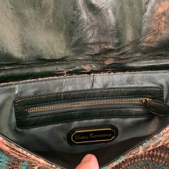 Urban Expressions Cross-body/Clutch Hand Stitched Handbag - Picture 4 of 4